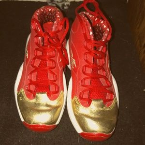 Reebok High Top Women's Size 7 Red/Gold/White